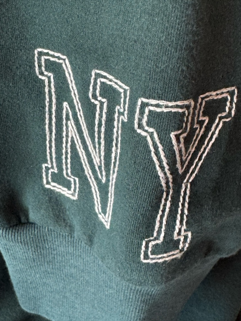 Aeropostale Teal New York Quarter-Zip Sweatshirt - Picture 3 of 5